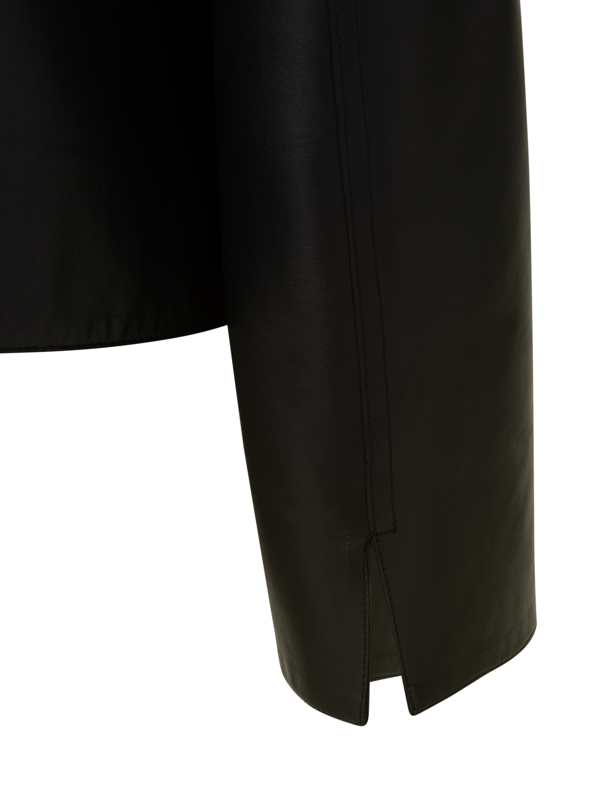 Designer Lammleder Jacke mit Hemdkragen und Knopfdetail