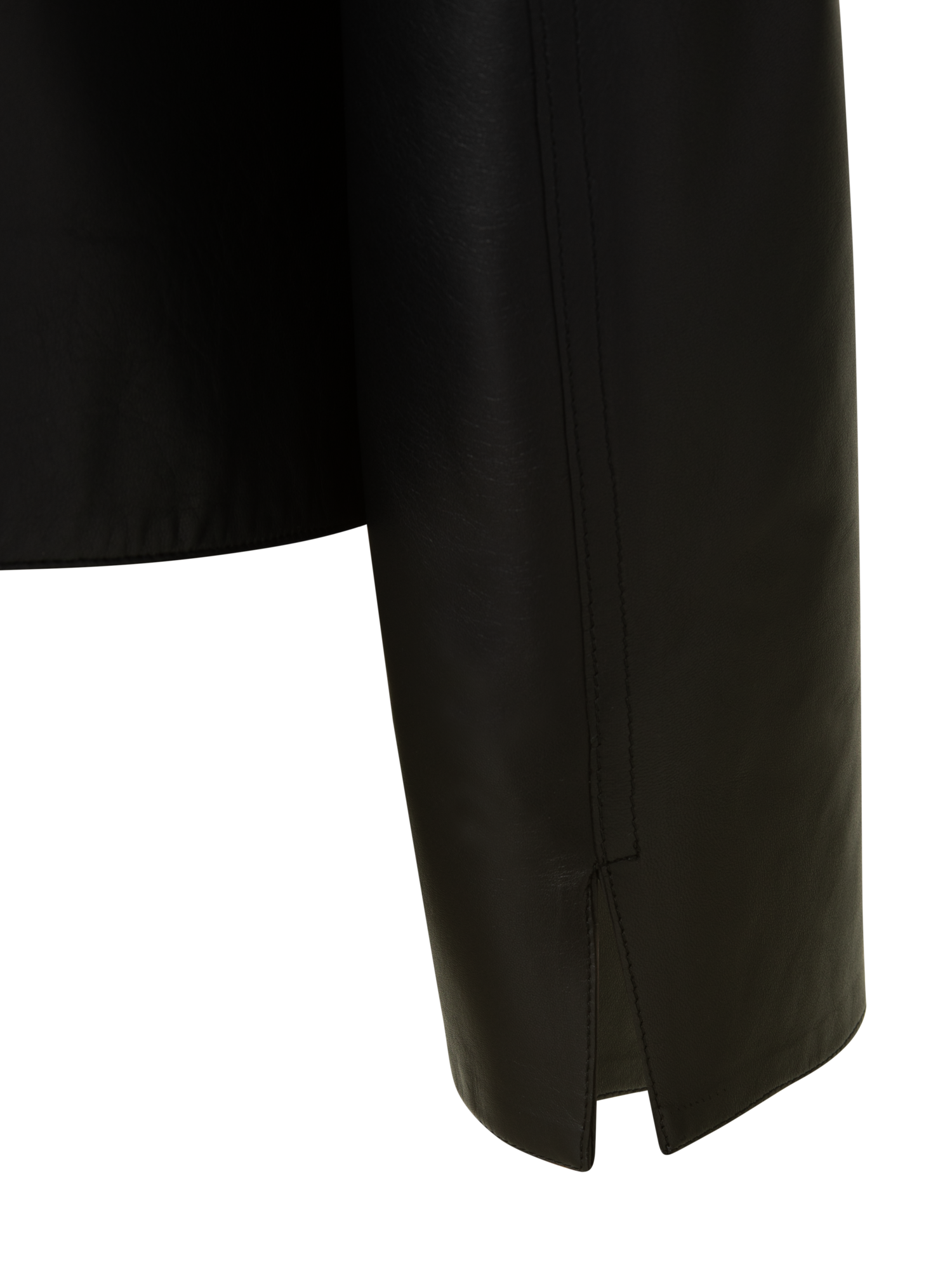 Designer Lammleder Jacke mit Hemdkragen und Knopfdetail