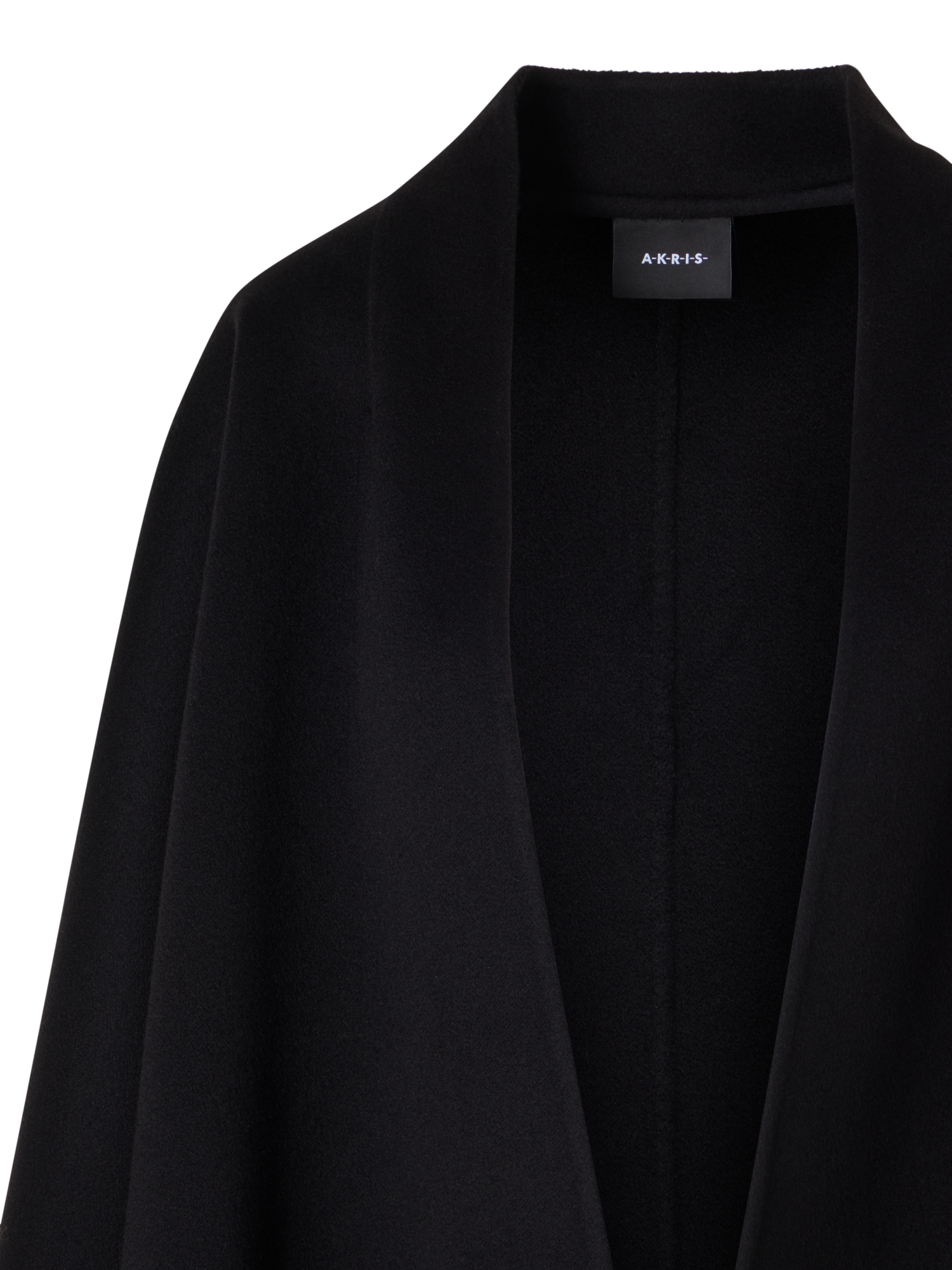 Designer Oversize Kimonojacke aus Kaschmir-Double-Face - Schwarz