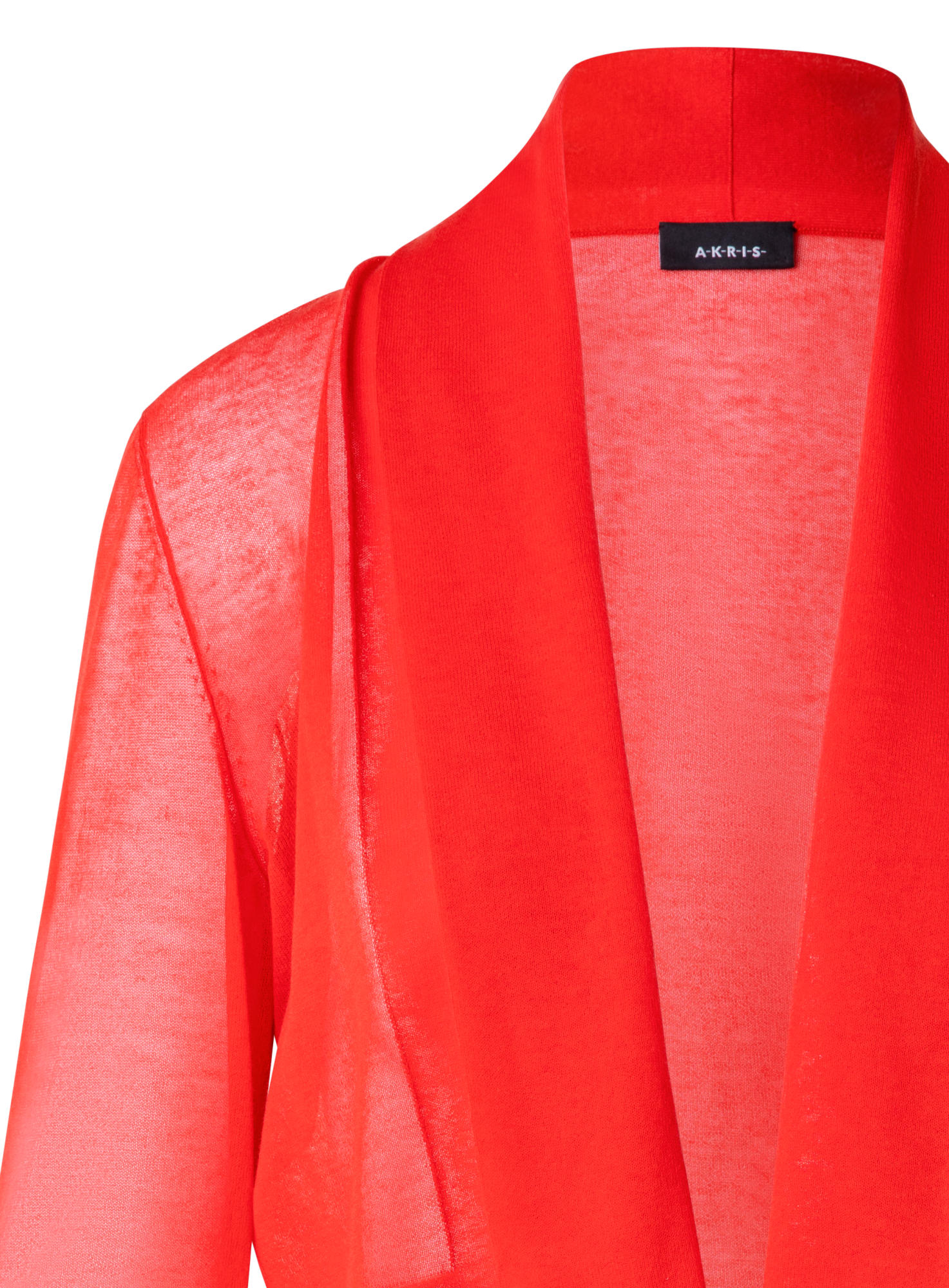 Designer Bolero aus halbtransparenter Baumwollmischung - Rot