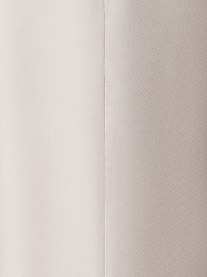 Designer Relaxed Gerade Hose aus Cool Wool - Beige