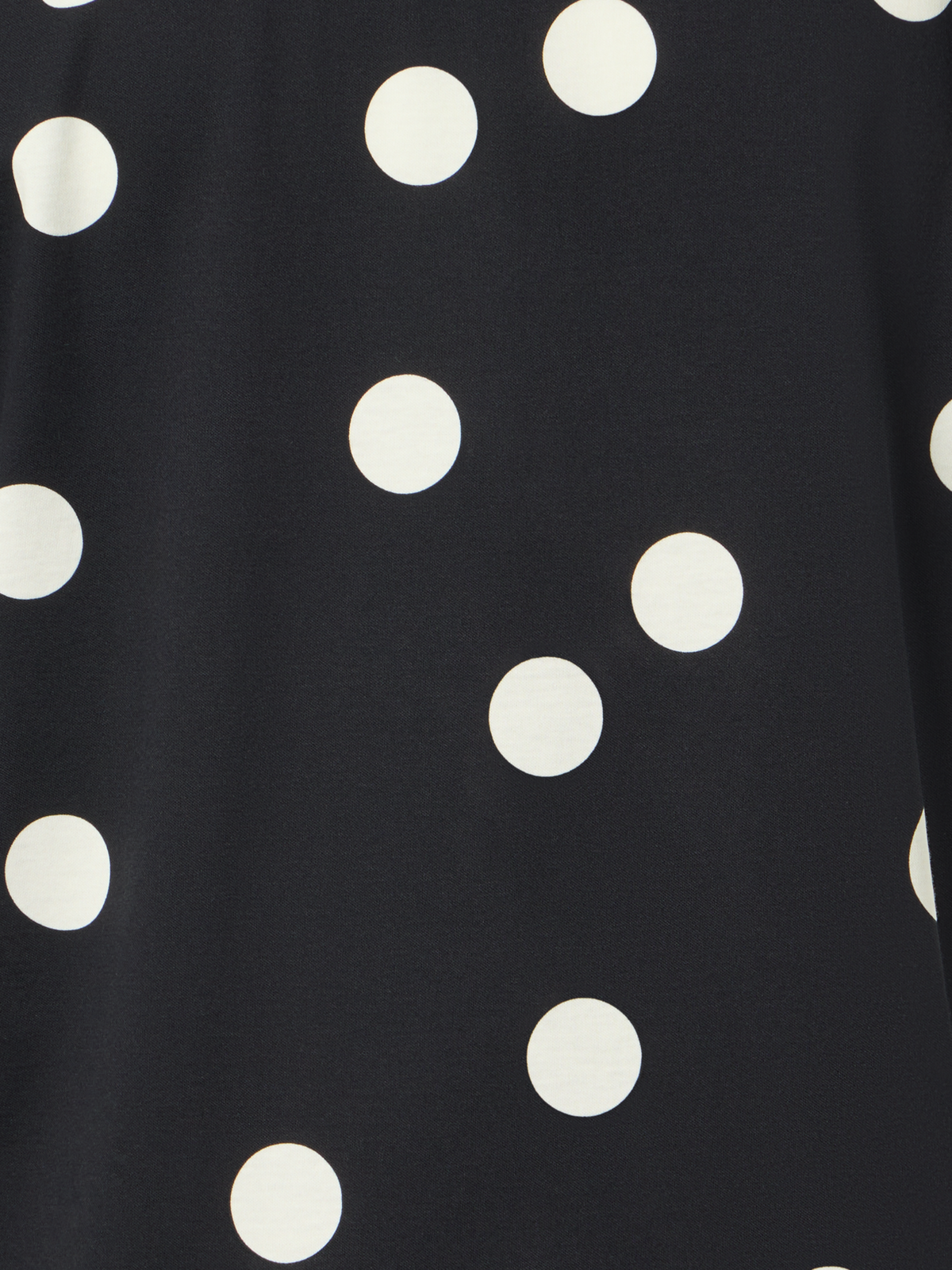 Designer Baumwolljersey-T-Shirt mit Puffärmeln und Polka-Dots - Schwarz