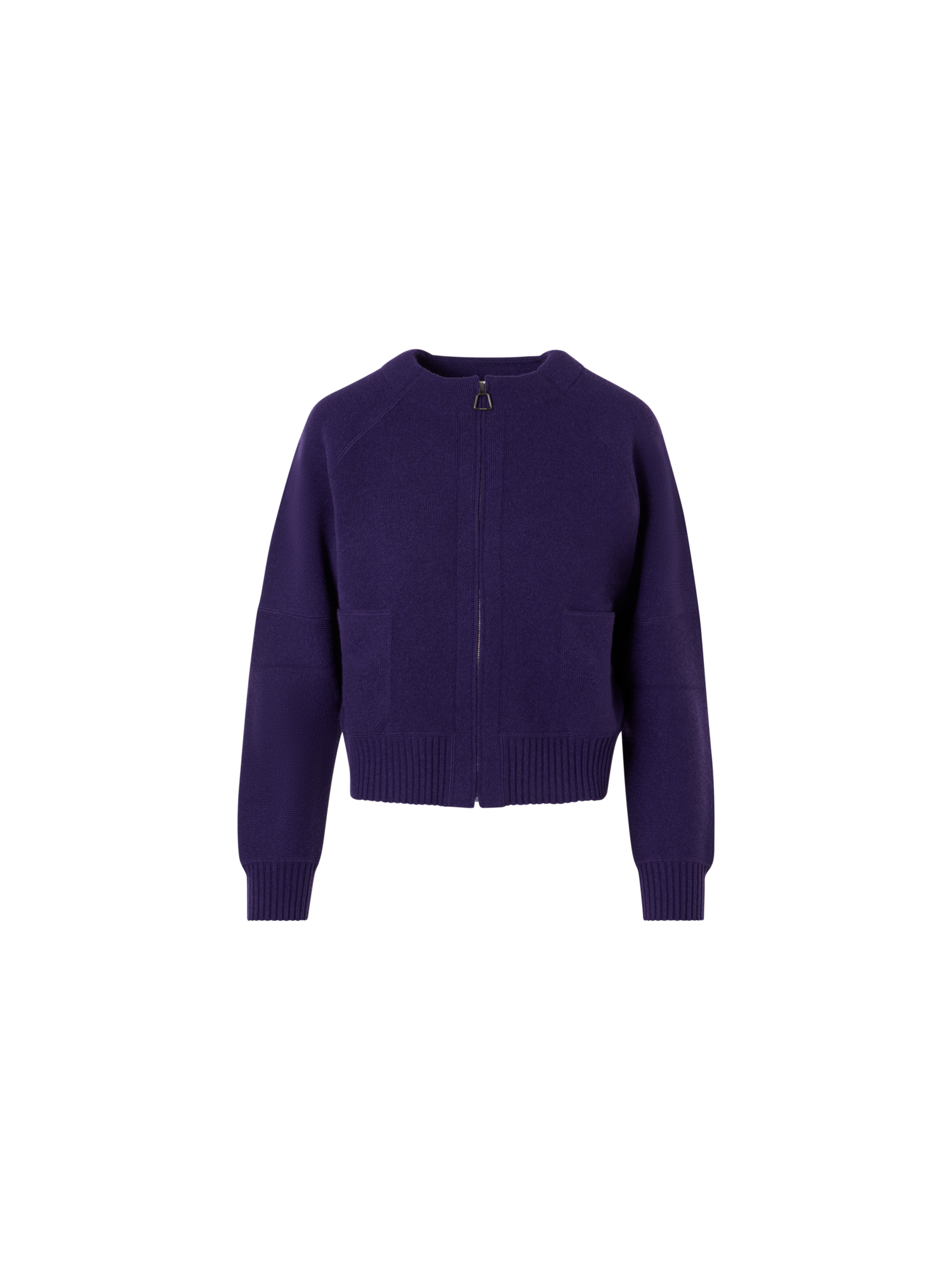 Designer Strickjacke aus Kaschmir-Piqué - Violett