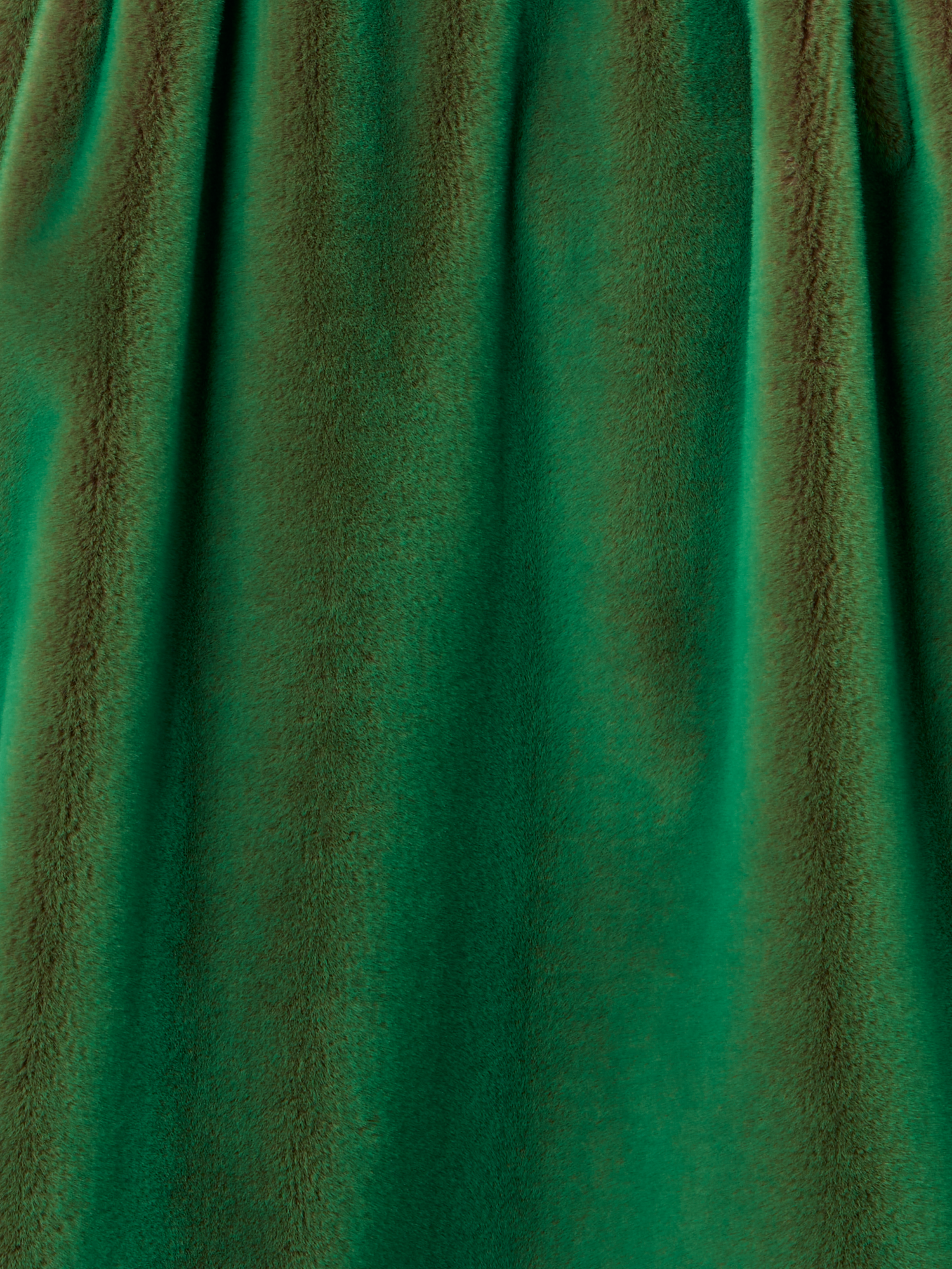 Designer Oversize-Mantel aus Changeant-Webpelz - Grün