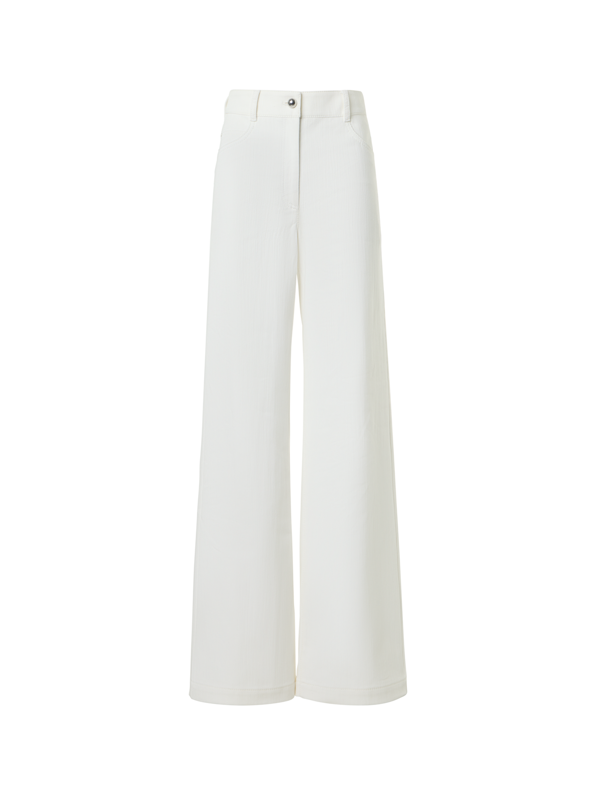 Designer Cooper Wide Leg Hose aus Stretch-Baumwolldenim - Weiss