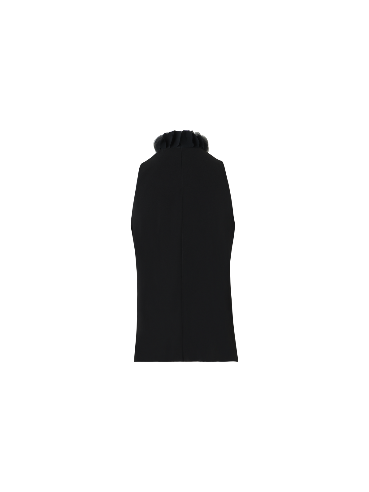 Designer 3D-Punkt-Lasercut-Crêpe-Oberteil - Schwarz