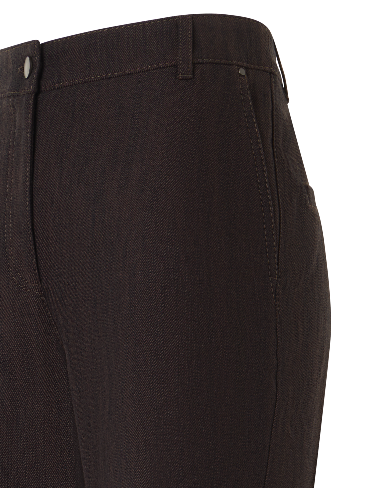 Designer Bootcut Hose aus Baumwoll-Stretch-Denim - Braun