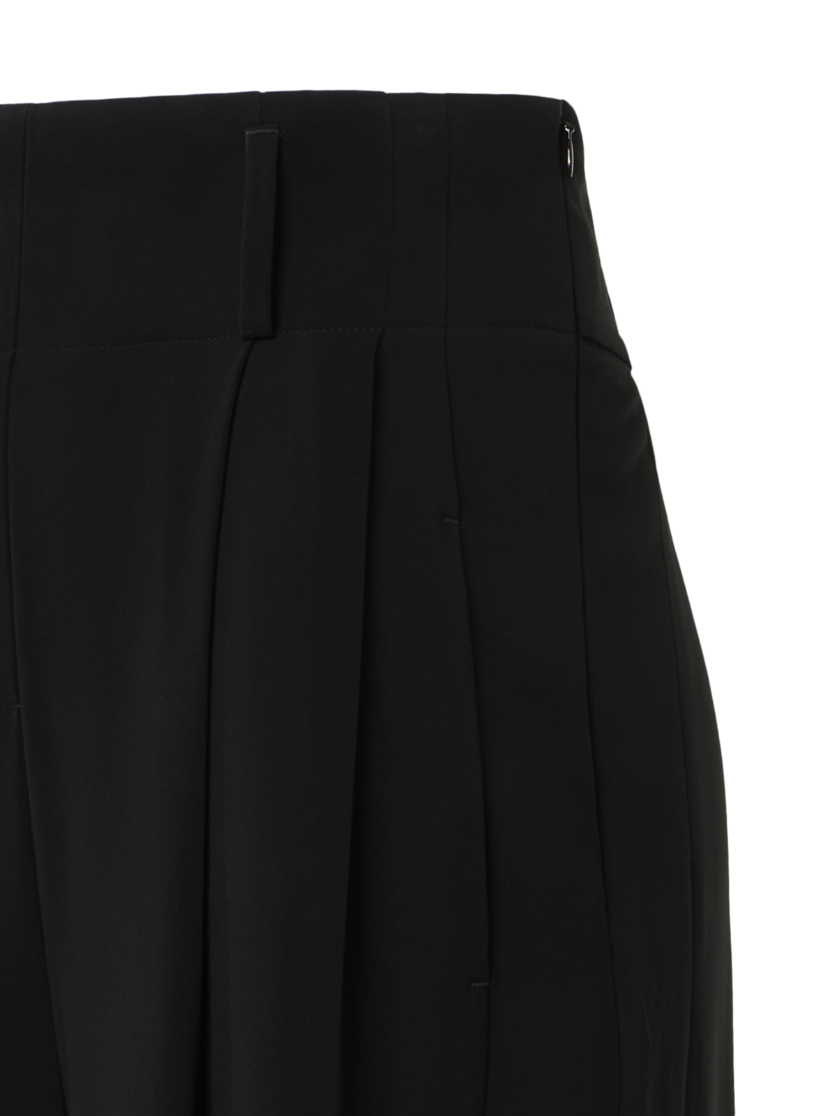 Designer Weite Lasercut-Crêpe-Hose mit hoher Taille - Schwarz