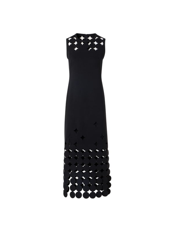 Designer Jerseykleid mit Cut-out Detail - Schwarz