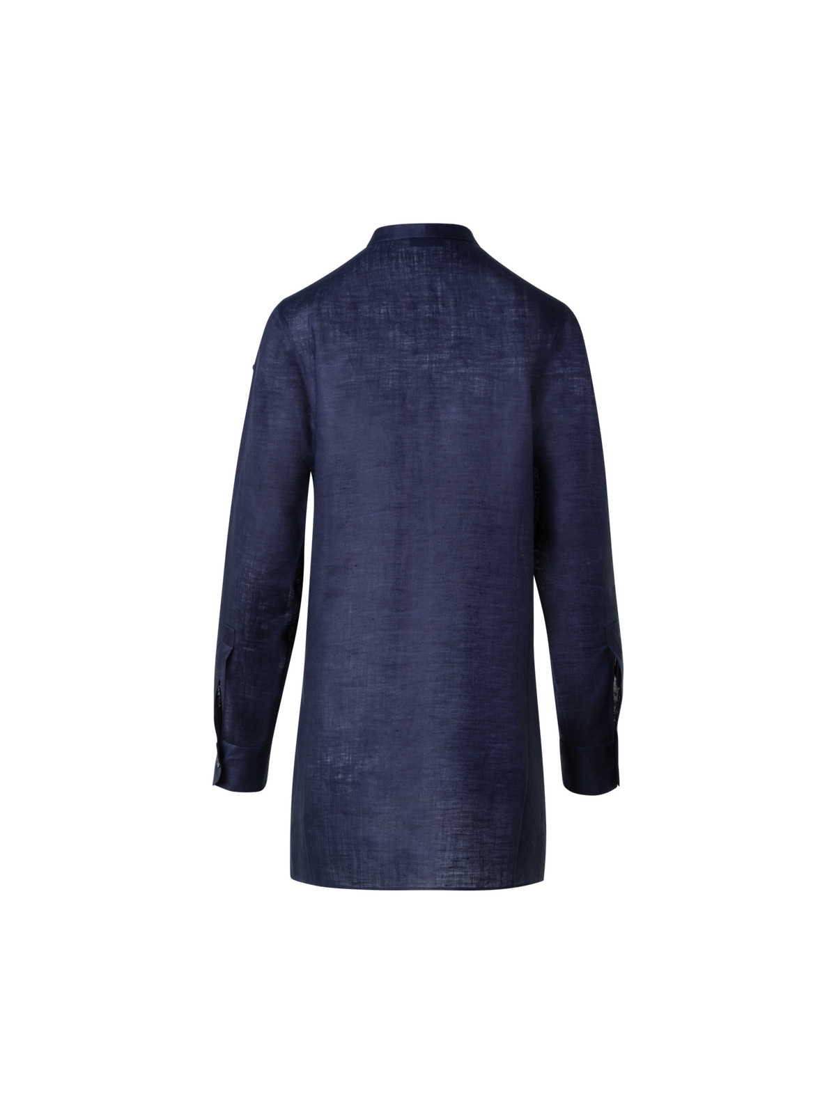Designer Oversize Tunika-Bluse aus Leinen - Dunkelblau - Blau