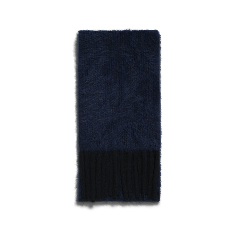 Bi-Color Cloud Cashmere Scarf with Fringes