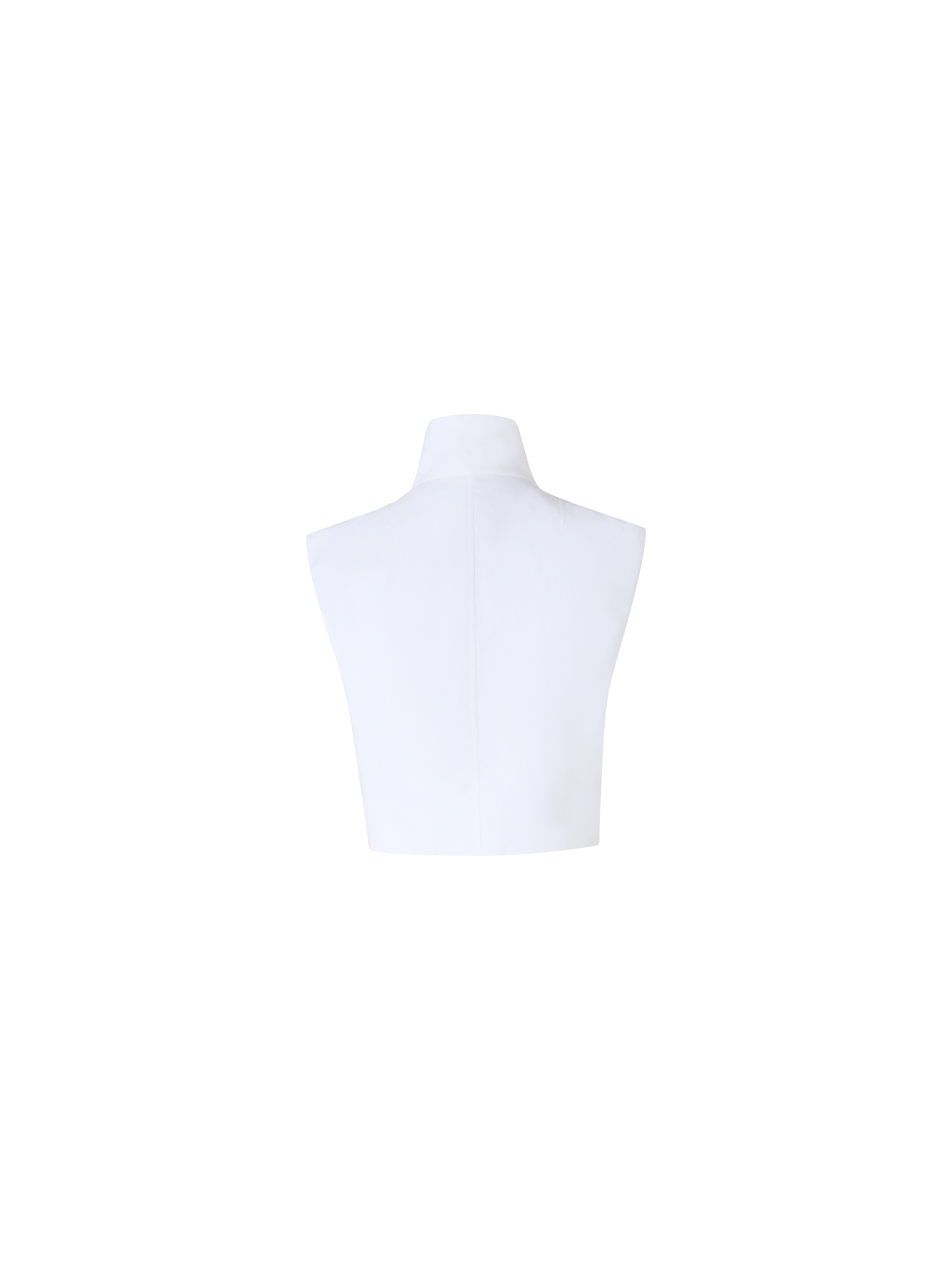 Designer Hester strukturierte kurze Weste aus Baumwoll-Doubleface - Ecru