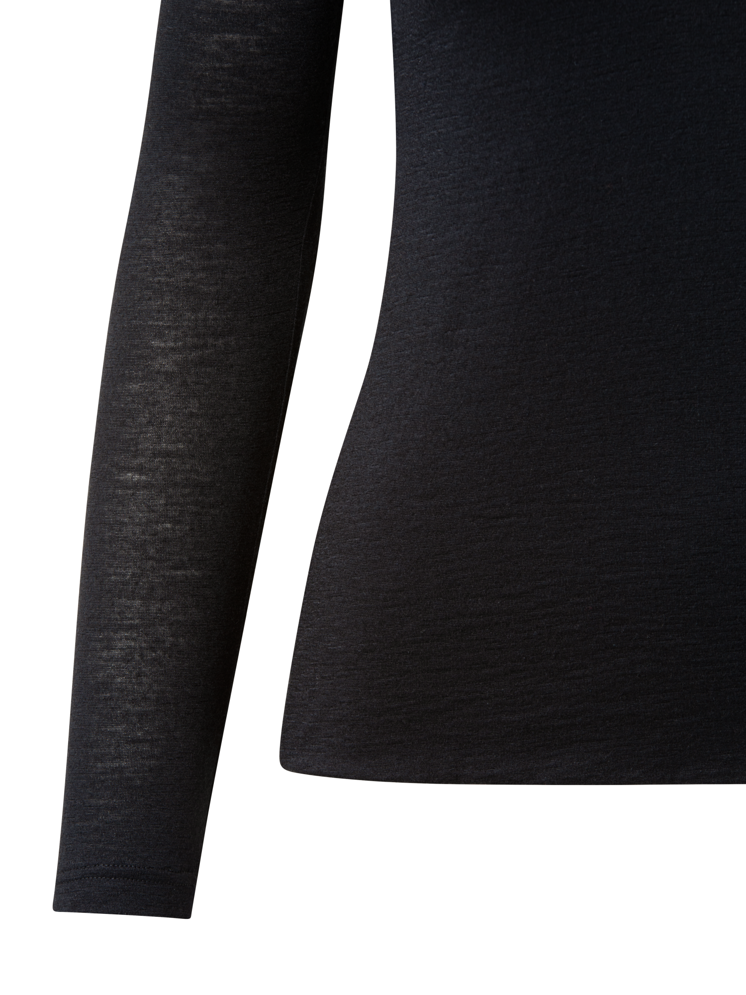 Designer Shirt aus Kaschmir und Seide mit V-Ausschnitt - Schwarz