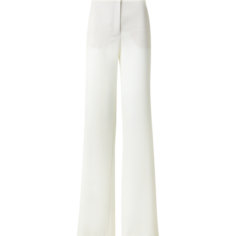 Gerade Laser-Cut-Hose mit elastischer Taille
