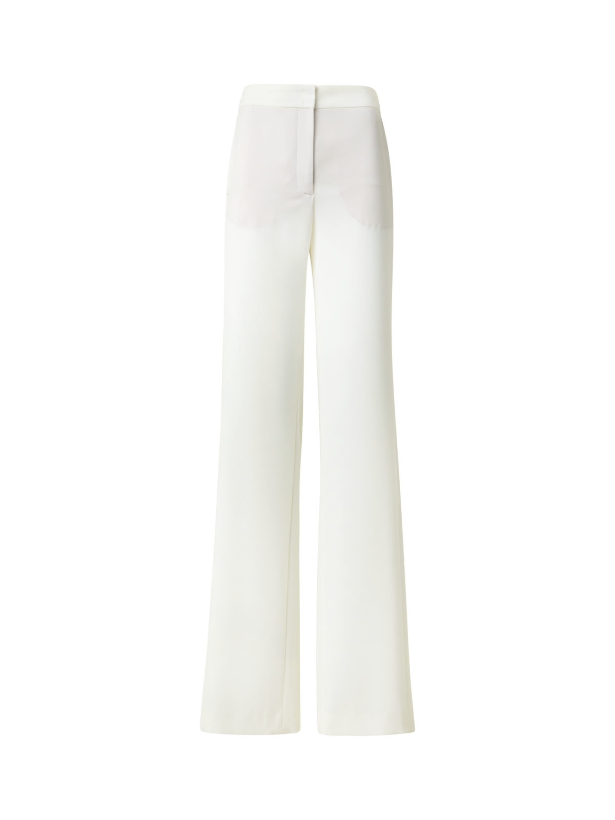 Designer Gerade Laser-Cut-Hose mit elastischem Bund - Ecru - Weiss