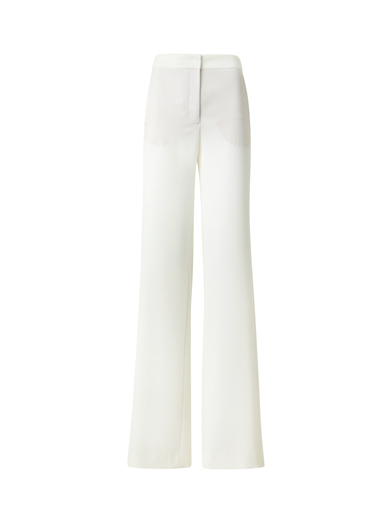 Designer Gerade Laser-Cut-Hose mit elastischem Bund - Ecru - Weiss
