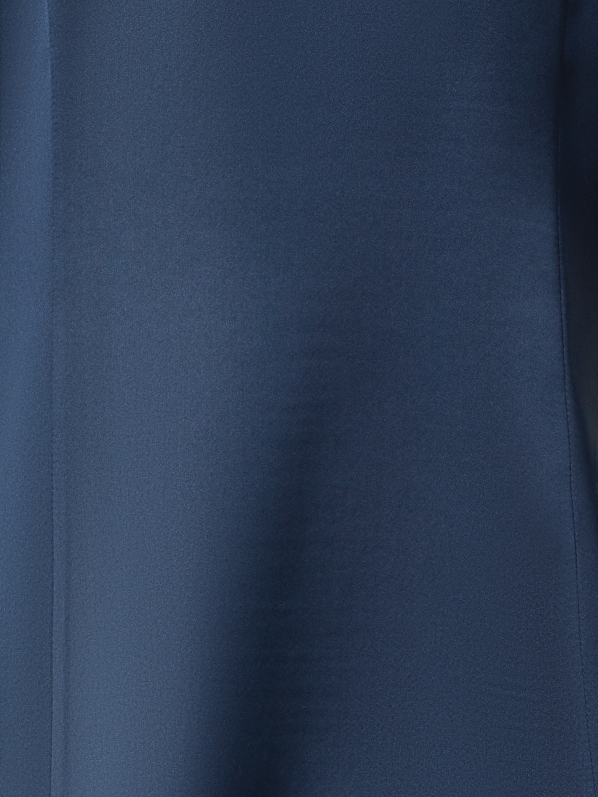 Designer Stretch-Seidensatin Hemdbluse - Dunkelblau - Blau