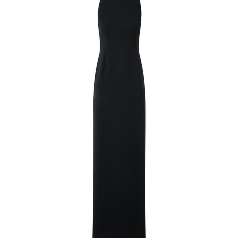 Abendkleid mit Orbit-Cutout am Rücken