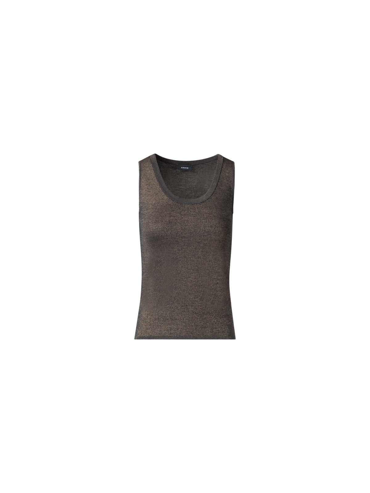 Designer Seiden-Tank-Top mit goldenem Lurex
