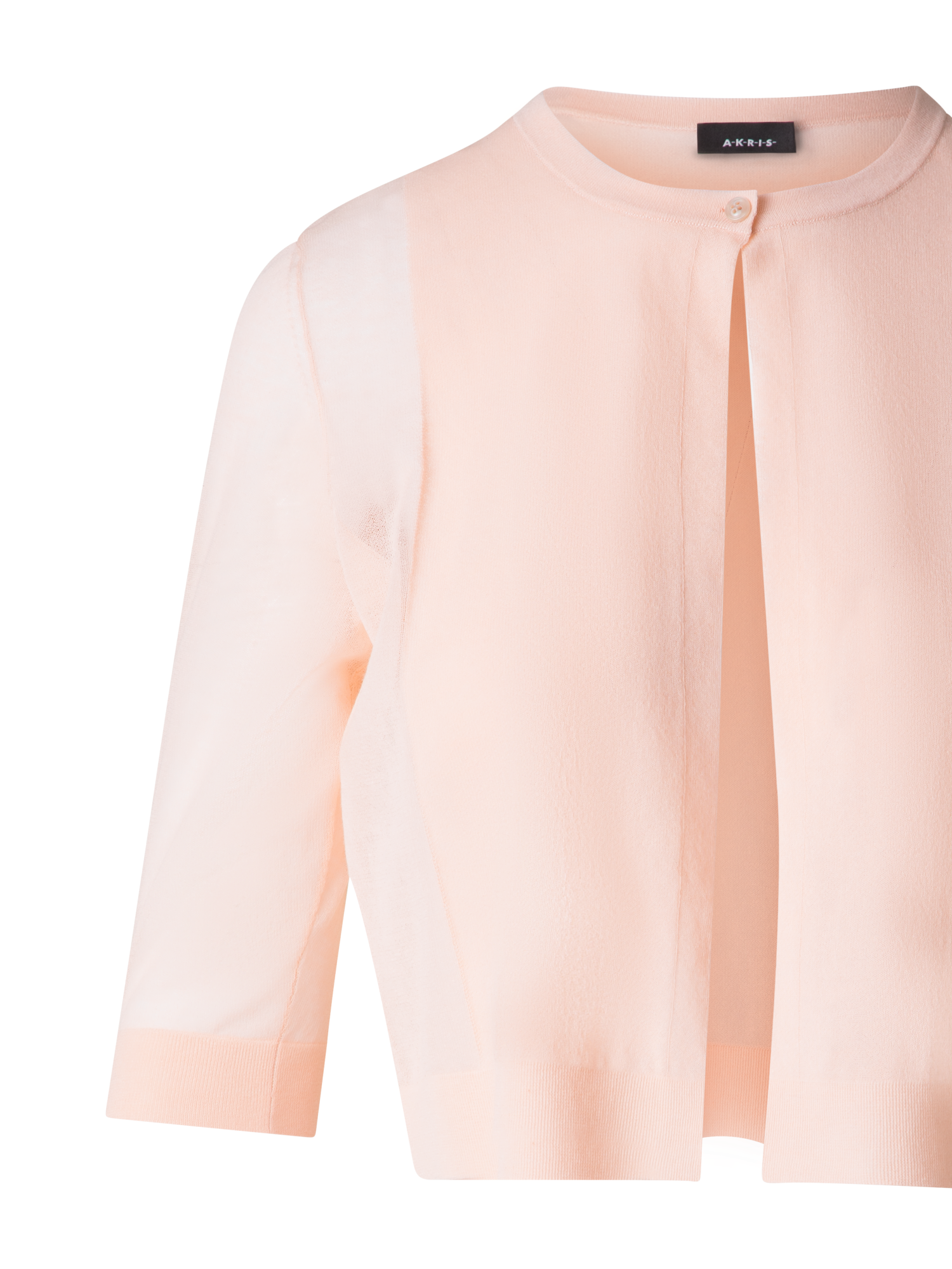 Designer Kurzer halbtransparenter Cardigan - Orange