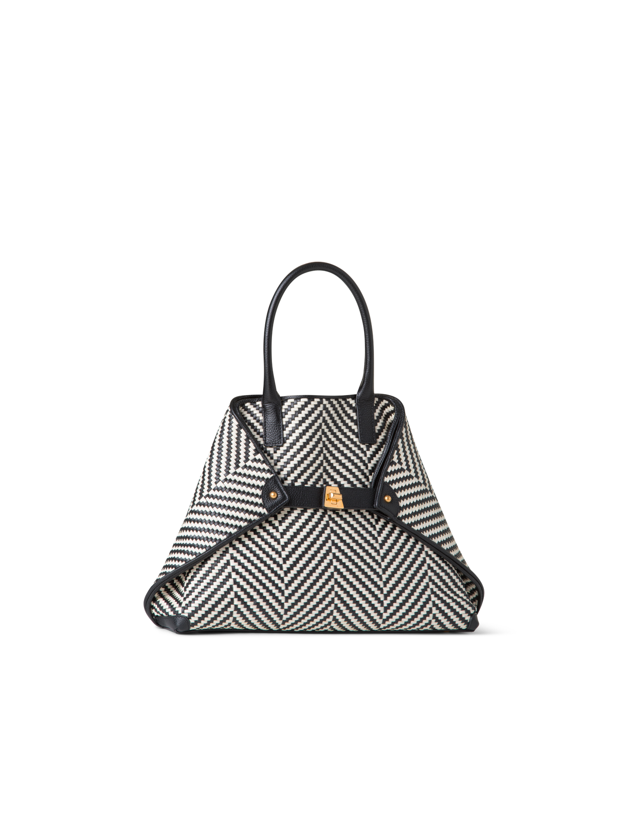 Designer Ai Small Top Handle Tote - Schwarz - Bunt - Weiss