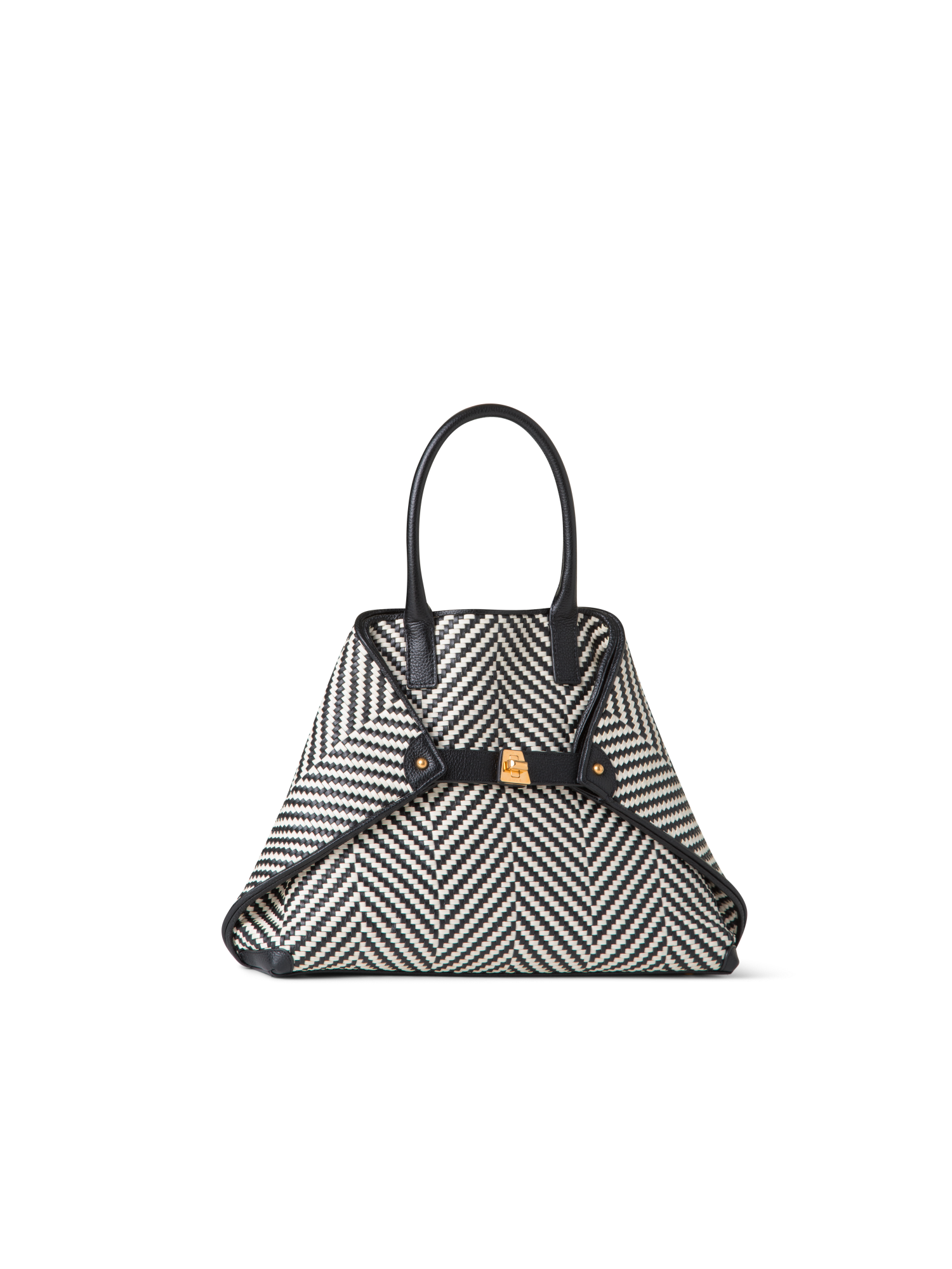 Designer Ai Small Top Handle Tote - Schwarz - Bunt - Weiss