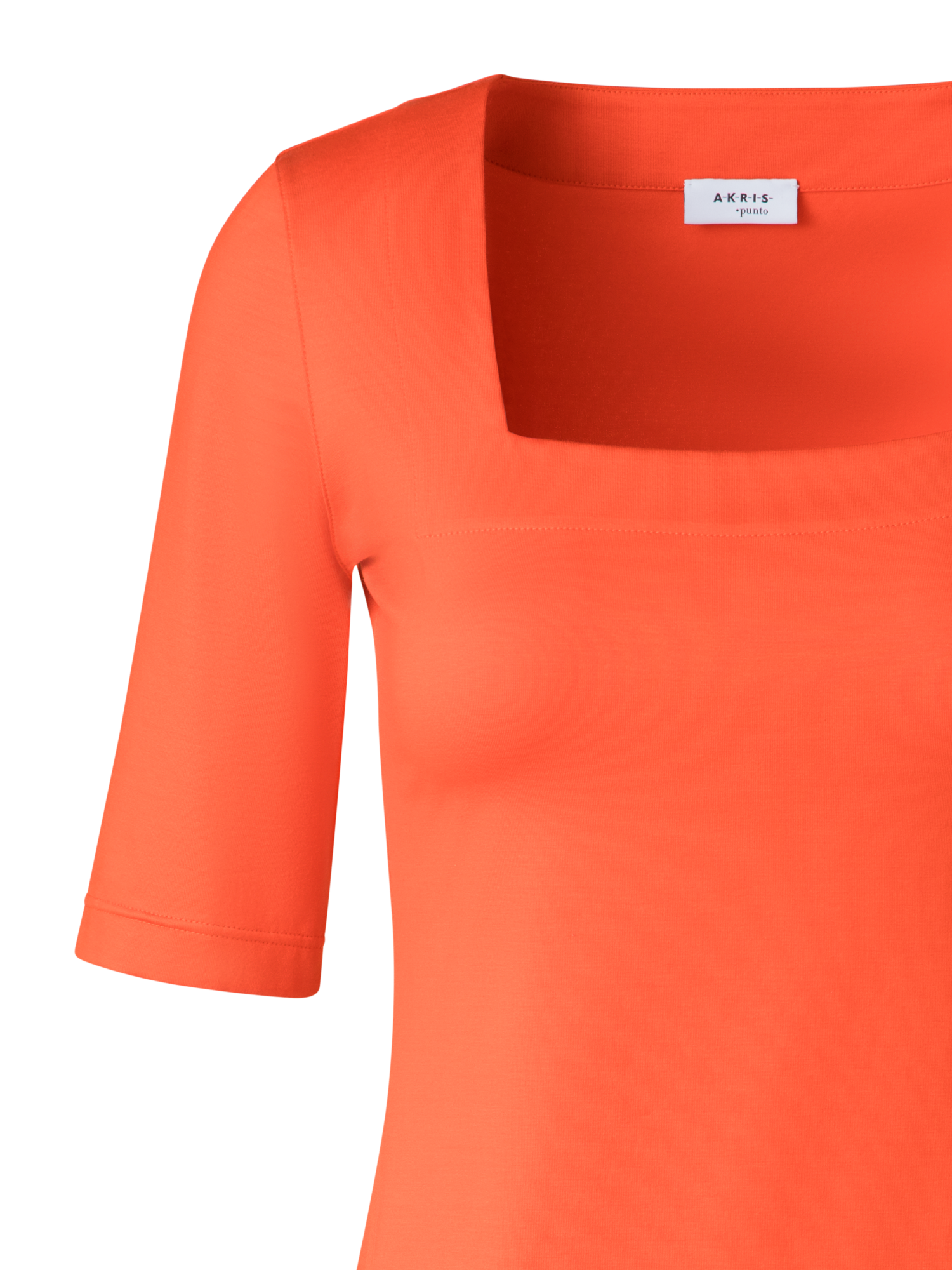Designer T-Shirt mit quadratischem Ausschnitt - Orange