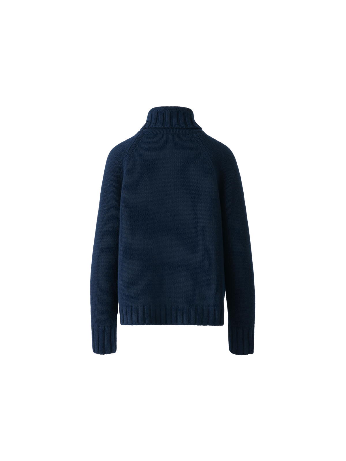 Designer Boxy Kaschmir Rollkragen Pullover - Dunkelblau - Blau