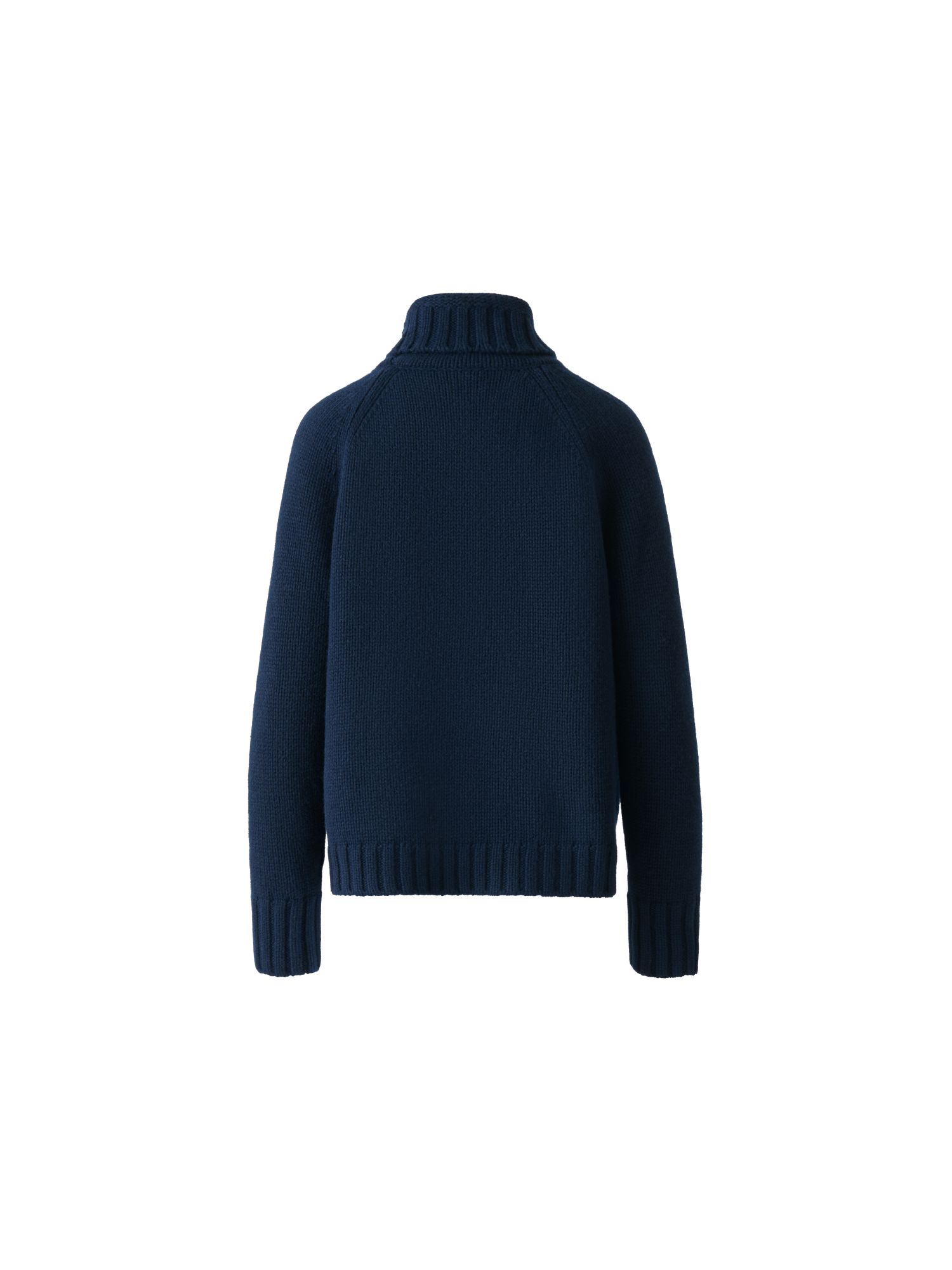 Designer Boxy Kaschmir Rollkragen Pullover - Dunkelblau - Blau