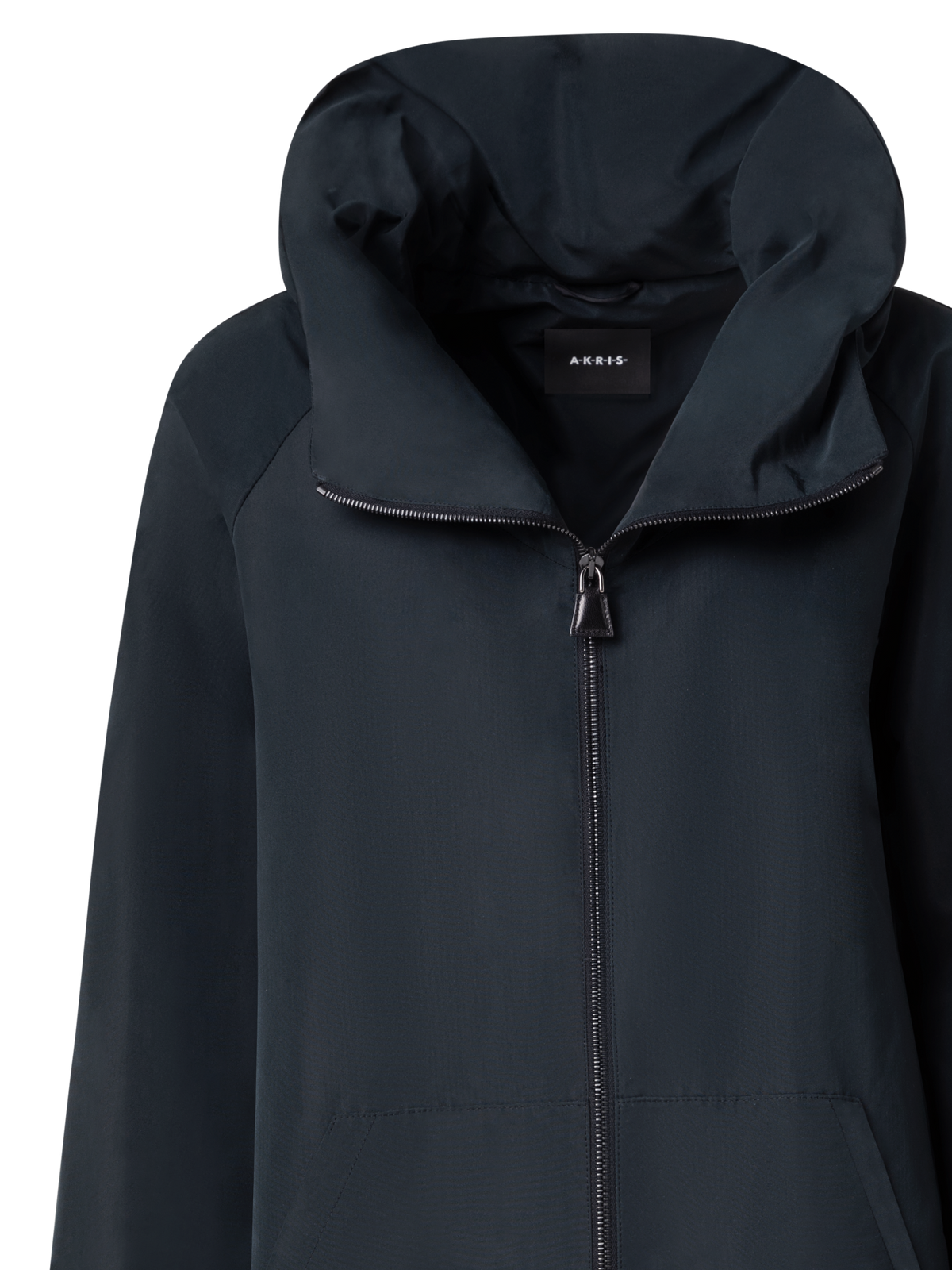 Designer Parka aus wasserabweisendem Seidentaft - Schwarz