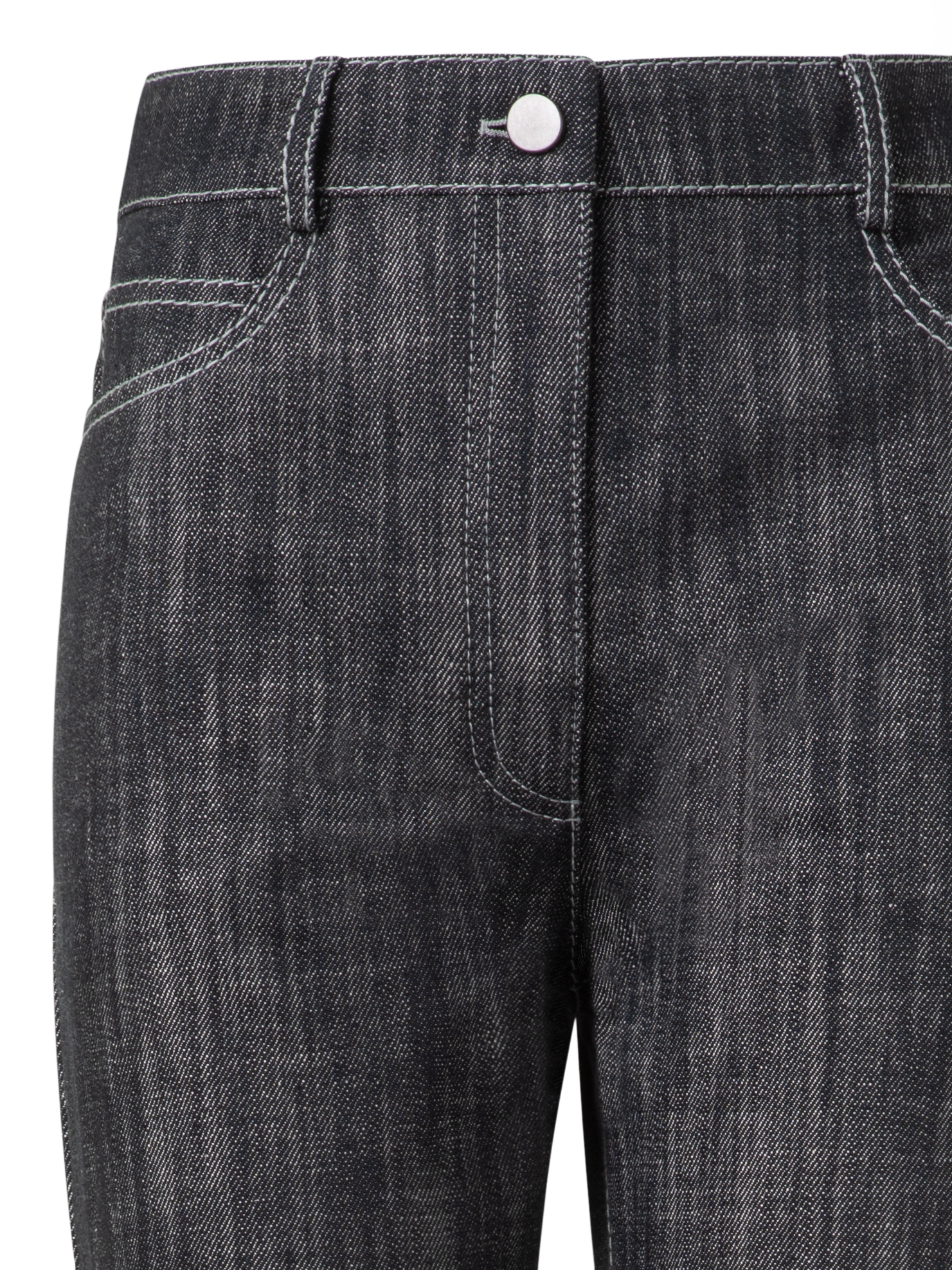 Designer Schlaghose aus Baumwoll-Denim - Schwarz - Dunkelblau - Blau
