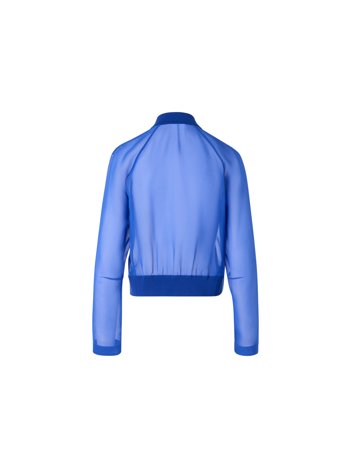 Designer Harina leichter Blouson aus Seidenorganza - Blau