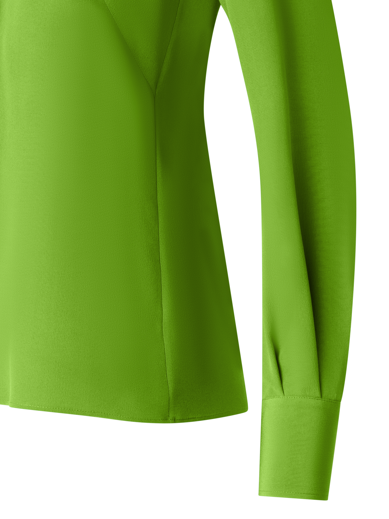 Designer Taillierte Seidenbluse - Grün