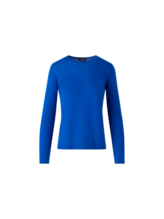 Designer Feinstrick Pullover in Kaschmir und Seide - Blau