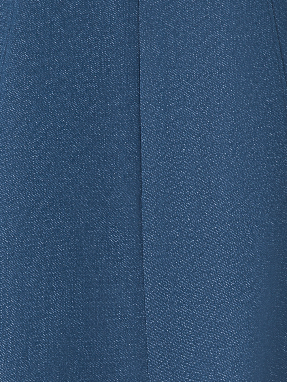 Designer Midirock aus Baumwoll-Denim mit A-Linie - Blau