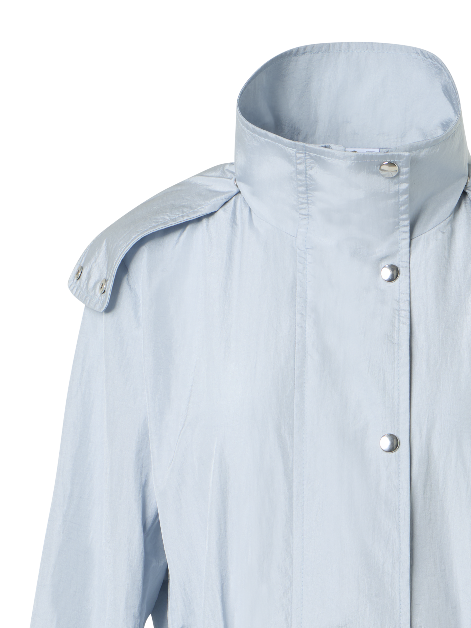 Designer Wasserabweisender leichter Midi-Parka - Blau