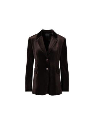 Designer Jacke aus fliessendem Cord - Braun
