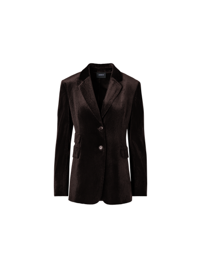 Designer Jacke aus fliessendem Cord - Braun