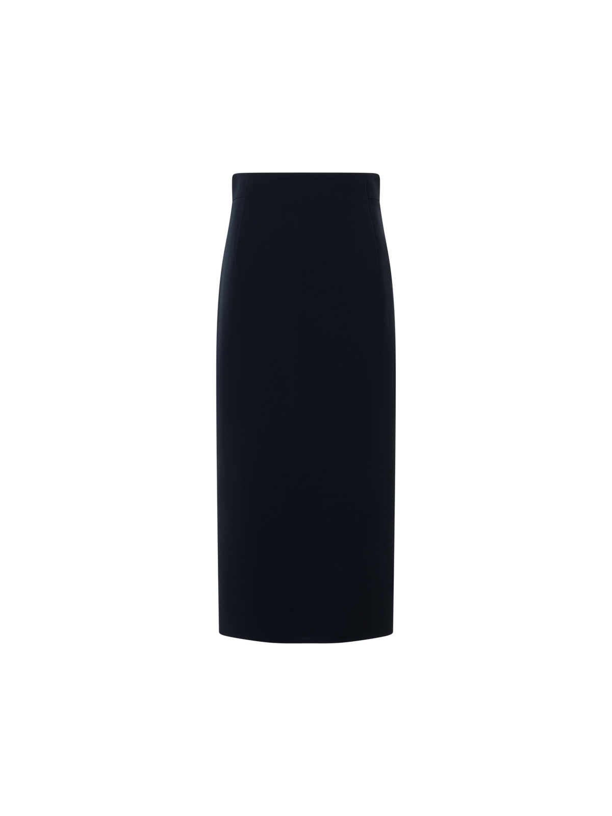 Designer Bi-Stretch Double-Face Midi-Bleistiftrock aus Wolle - Schwarz