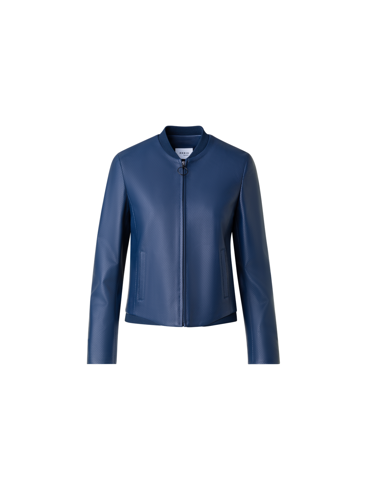 Designer Bomberjacke aus Leder - Dunkelblau - Blau