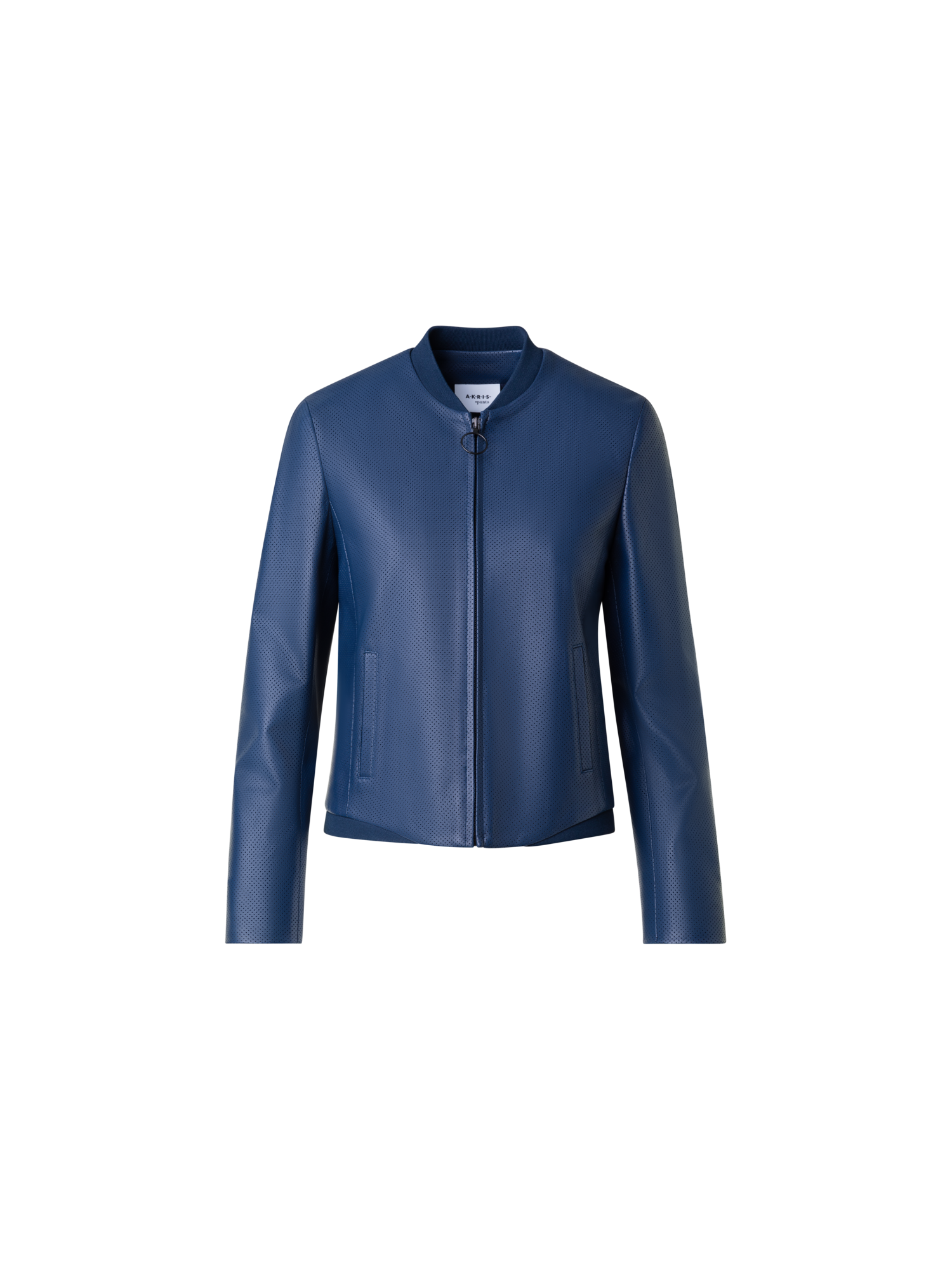 Designer Bomberjacke aus Leder - Dunkelblau - Blau