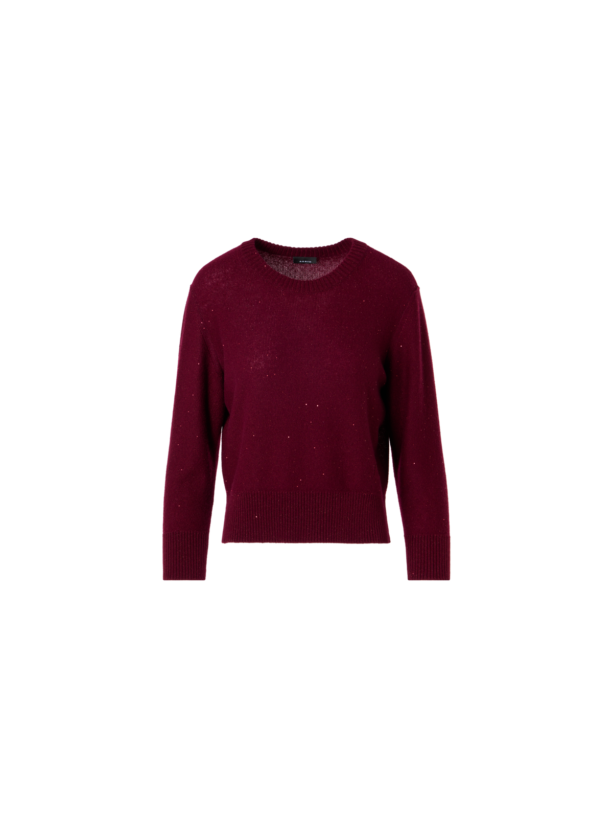 Designer Kaschmirpullover mit feinen Pailletten - Rot
