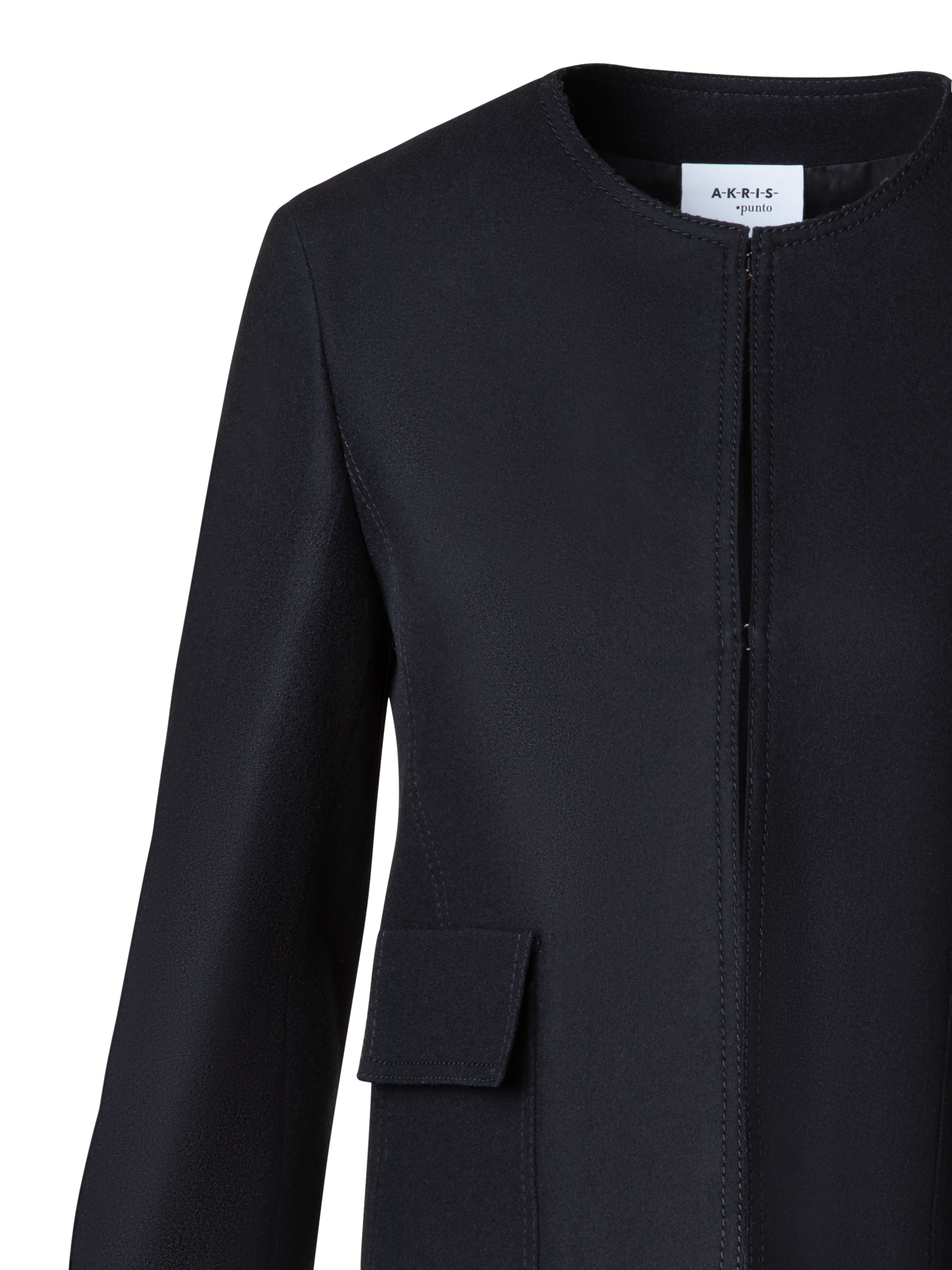 Designer Kurze Taglio Vivo-Jacke - Schwarz