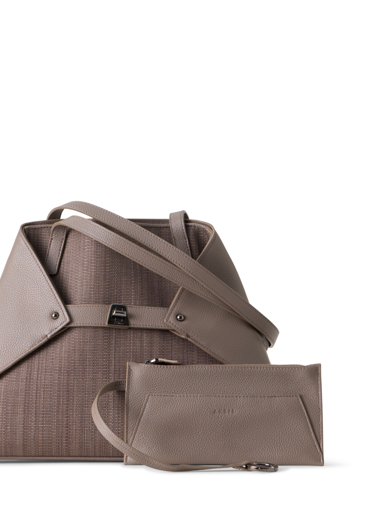 Designer Ai Small Shoulder Tote Bag - Braun