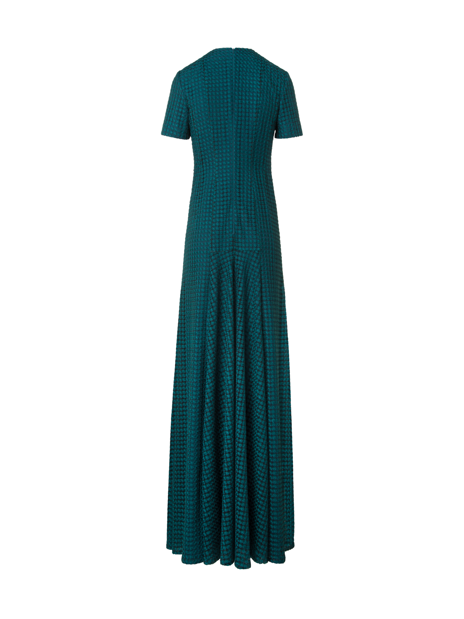 Designer Tailliertes Abendkleid mit Blumen-Stickerei - Grün