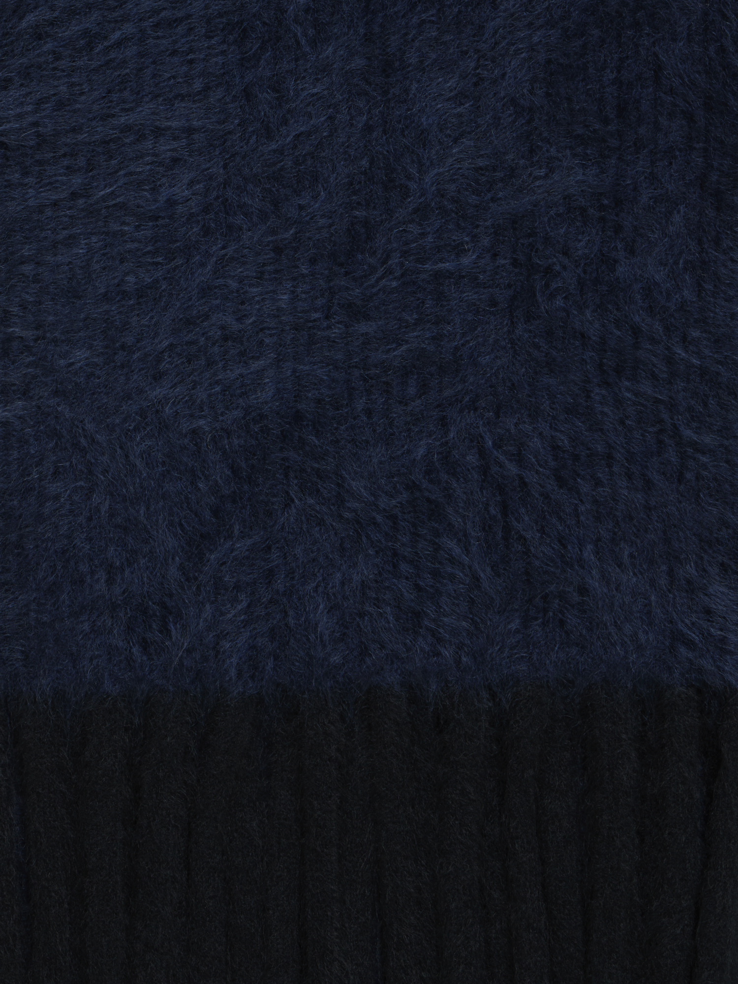 Designer Zweifarbiger Cloud Kaschmir-Schal mit Fransen - Dunkelblau