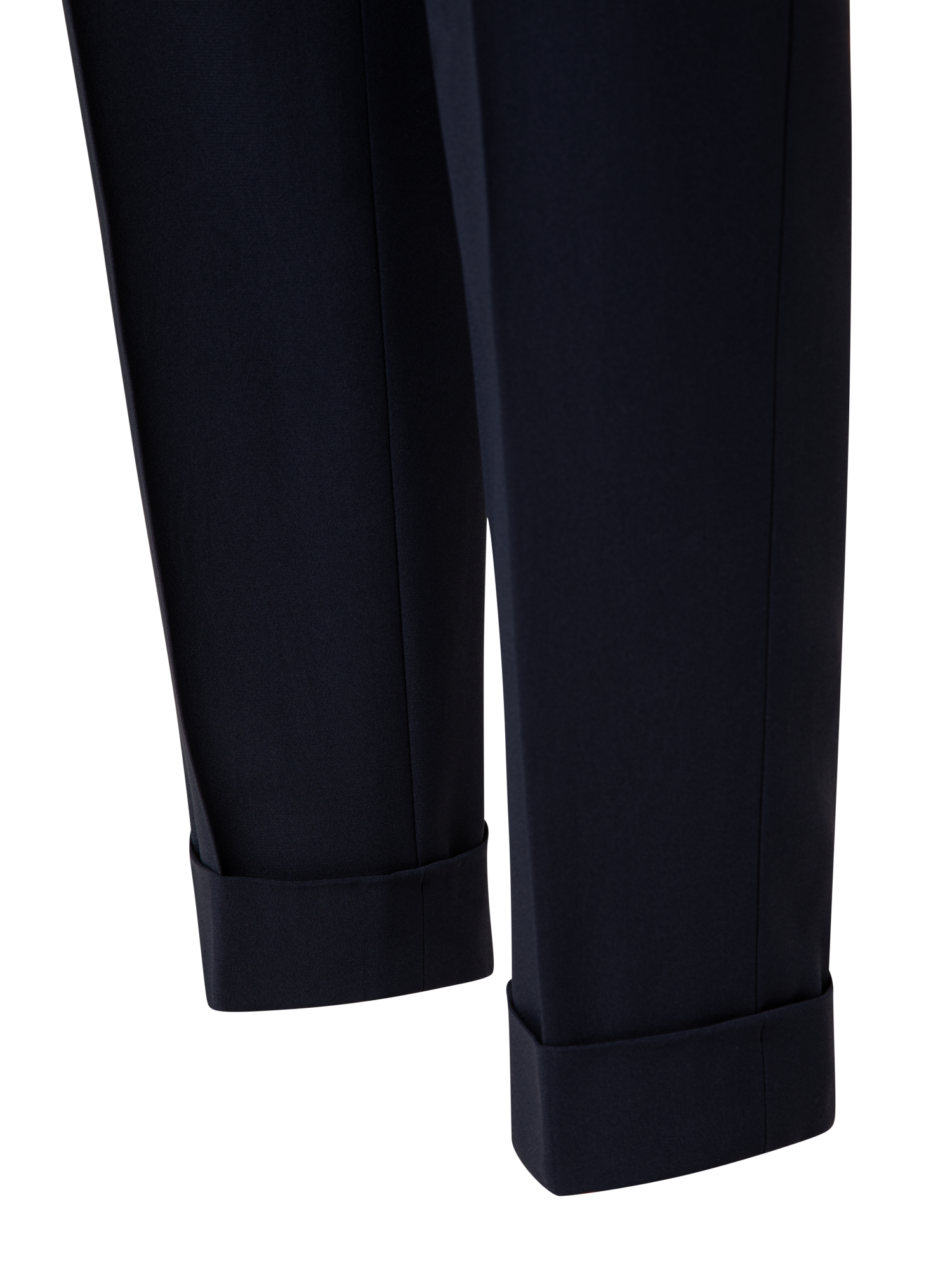 Designer Tapered Hose aus Crêpe - Dunkelblau - Blau