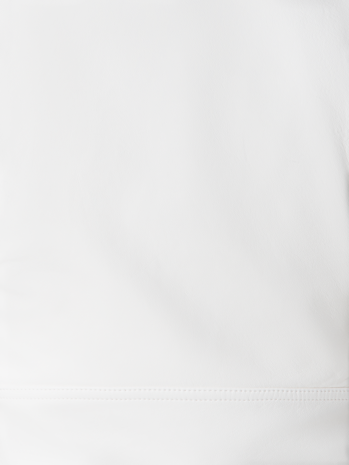 Designer Lederweste im Biker-Stil - Ecru - Weiss