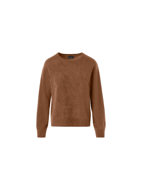Designer Wolken-Kaschmir-Strickpullover - Braun