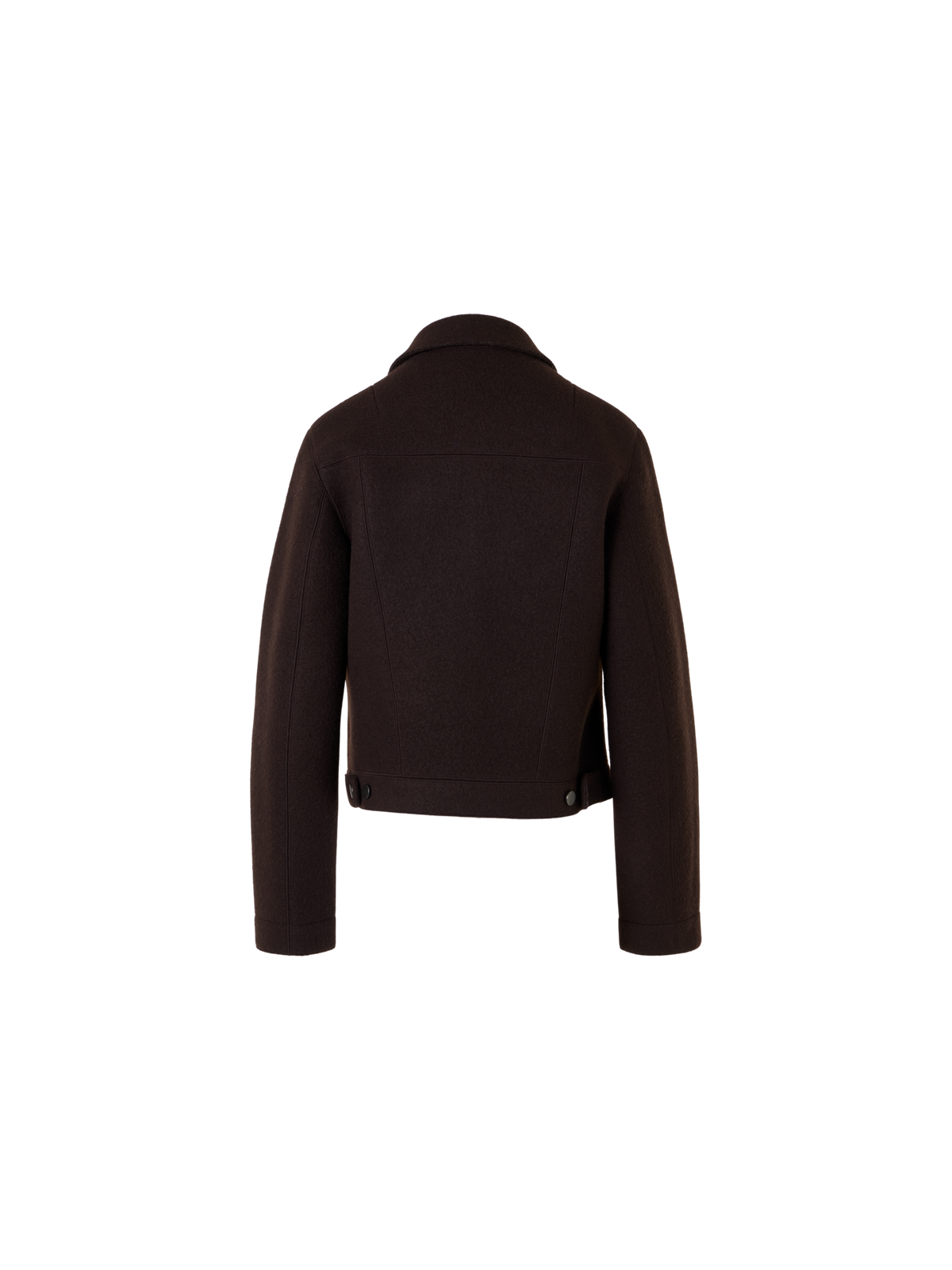 Designer Jacke im Denim-Stil aus Walkwolle - Braun